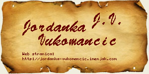 Jordanka Vukomančić vizit kartica